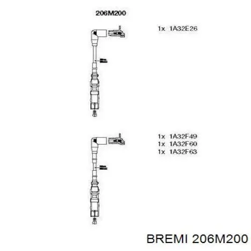 Высоковольтные провода 206M200 Bremi