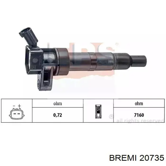 Катушка зажигания 20735 Bremi
