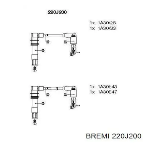 220J200 Bremi высоковольтные провода