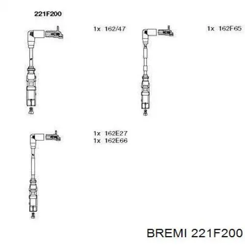 Juego de cables de encendido 221F200 Bremi