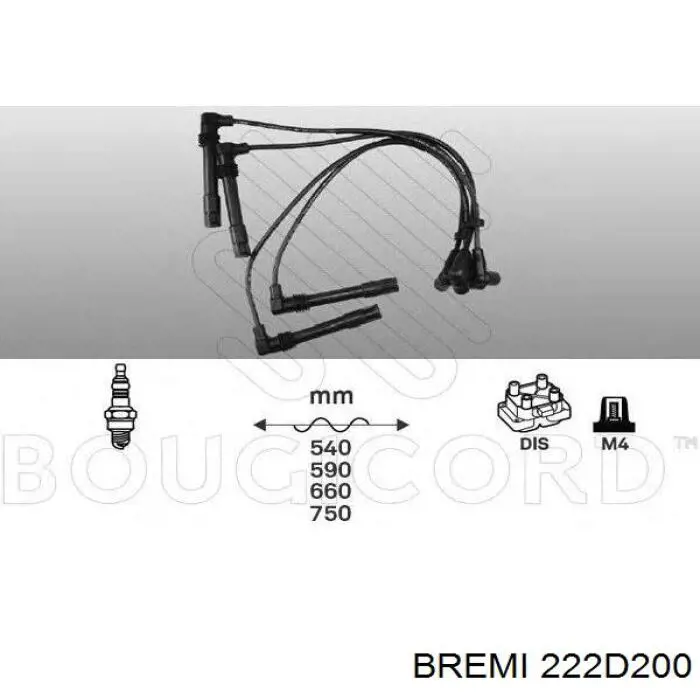 222D200 Bremi высоковольтные провода