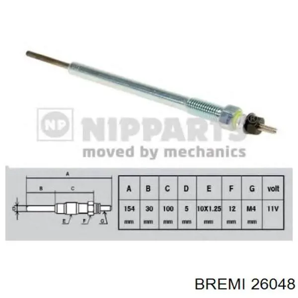 Свечи накала Bremi 26048 цена, от 15.13 USD