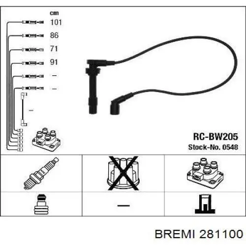 Высоковольтные провода 281100 Bremi