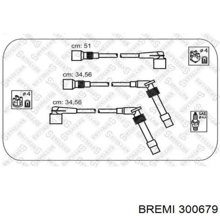 300679 Bremi Провода высоковольтные