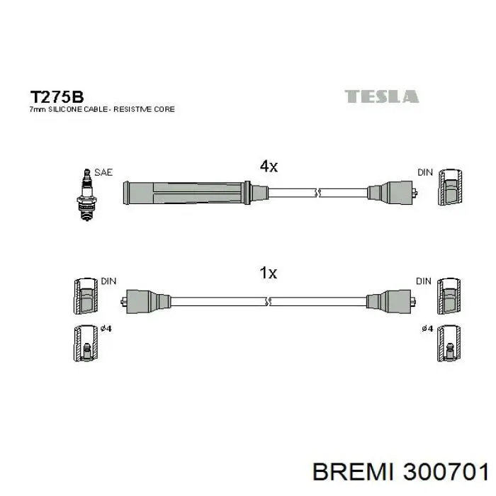 Высоковольтные провода 300701 Bremi