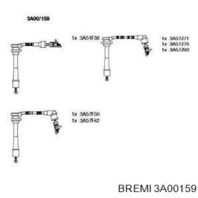 Провода высоковольтные, комплект BREMI 3A00159