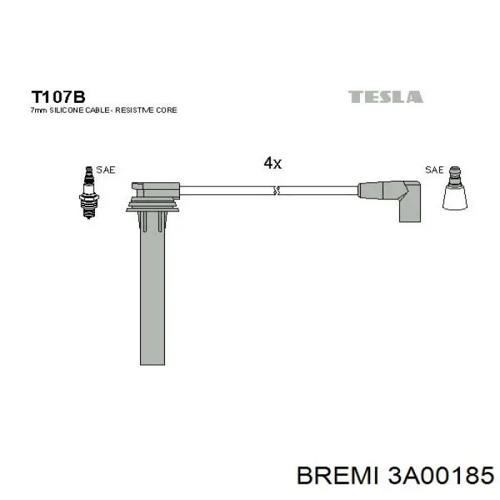 Купить 3A00185 Bremi Провода высокого напряжения