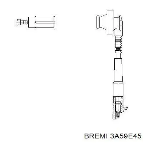 Провод высоковольтный, цилиндр №3 Bremi 3A59E45