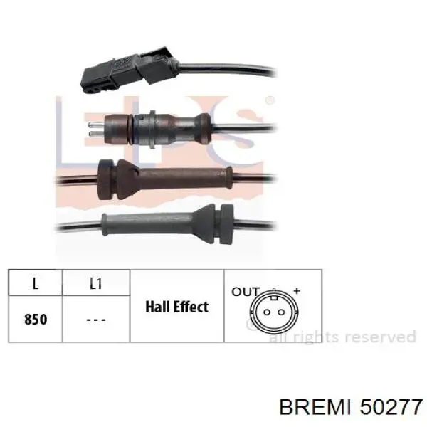 Датчик АБС задний 50277 Bremi
