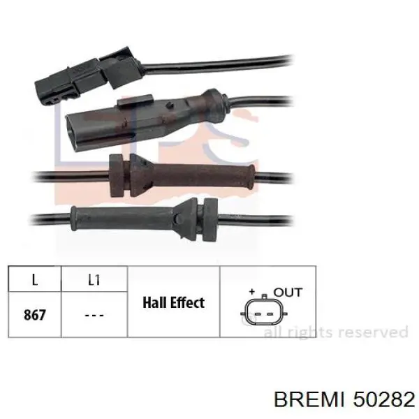 Купить 50282 Bremi Датчик АБС задний