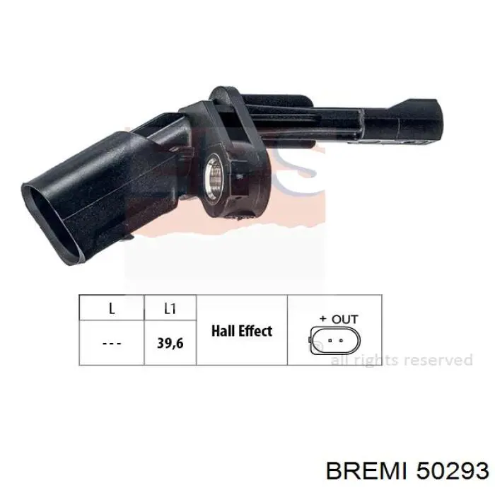 Датчик АБС (ABS) задний, левый Bremi 50293 цена, от 13.27 USD
