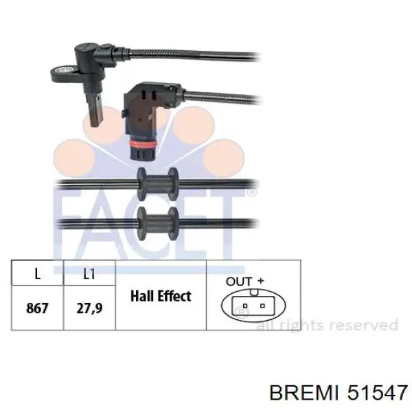 Передний датчик АБС Bremi 51547 цена, от 24.75 USD