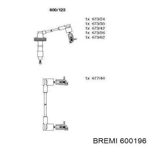 Провода зажигания Bremi 600196 цена, от 32.74 USD