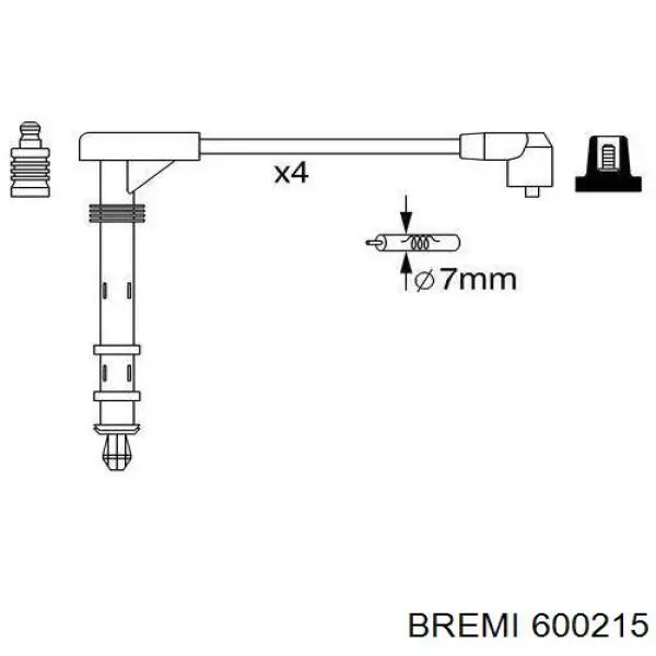 Провода зажигания Bremi 600215 цена, от 32.24 USD