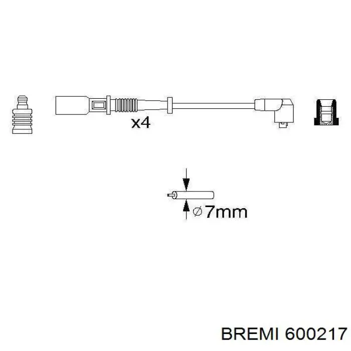 Купить 600217 Bremi Провода высокого напряжения