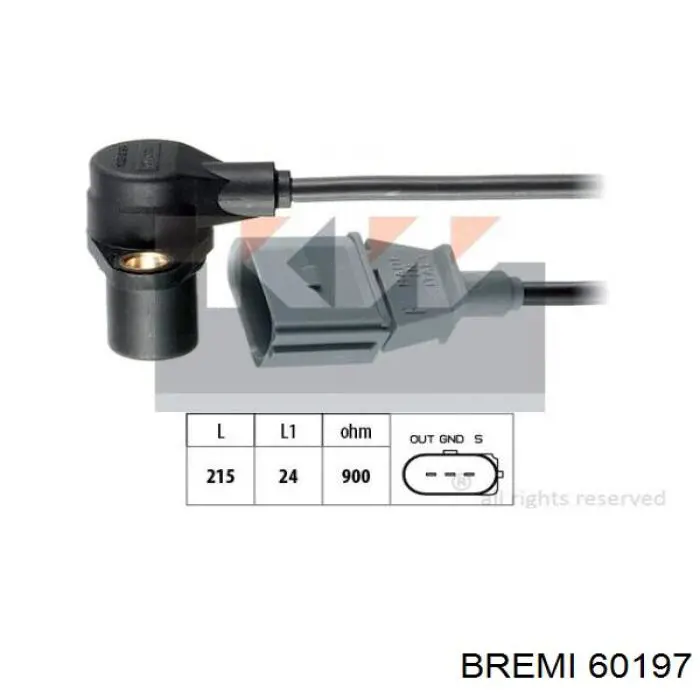 Датчик коленвала 60197 Bremi