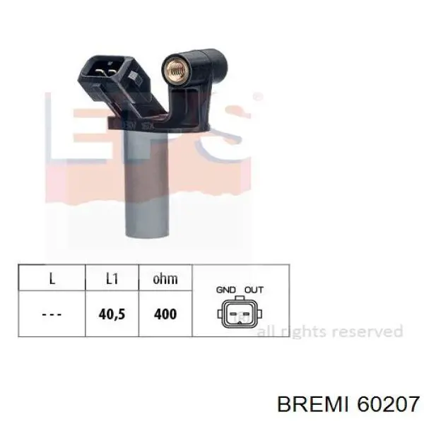 Купить 60207 Bremi Датчик оборотов коленвала