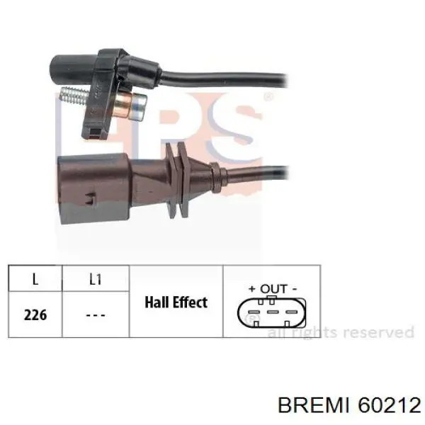 Sensor de posición del cigüeñal 60212 Bremi