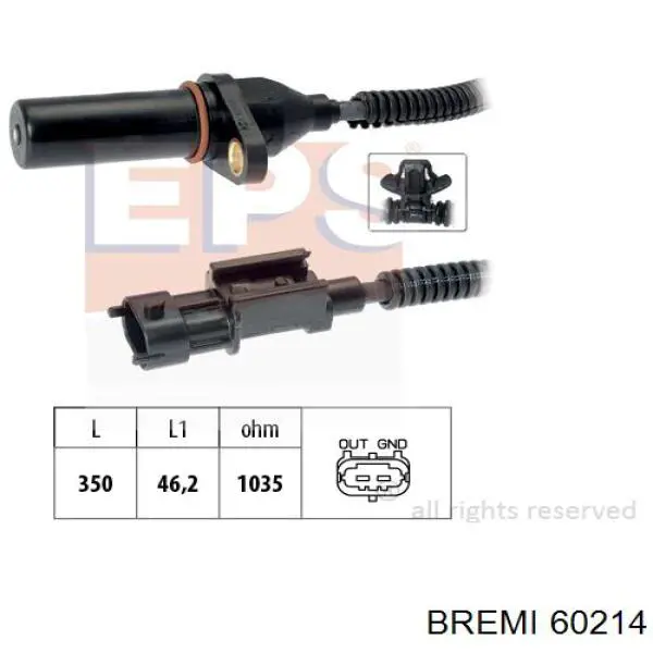 Датчик положения коленчатого вала Bremi 60214 цена, от 16.14 USD