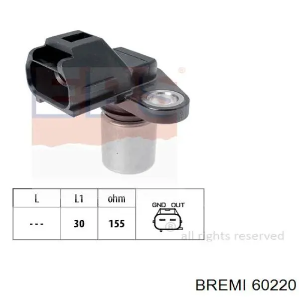 Датчик коленвала 60220 Bremi