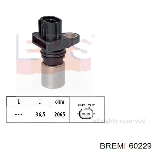 Датчик коленвала 60229 Bremi