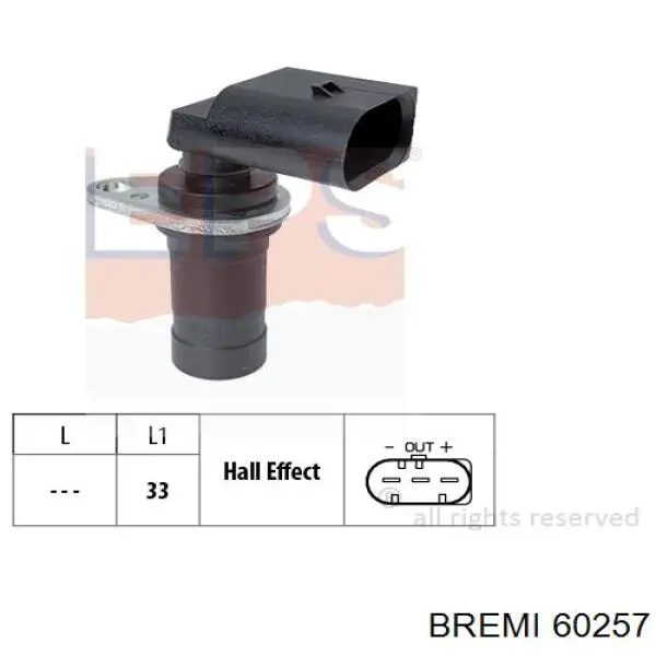 Датчик положения коленчатого вала Bremi 60257 цена, от 20.65 USD