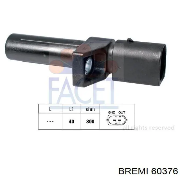 Купить 60376 Bremi Датчик оборотов коленвала
