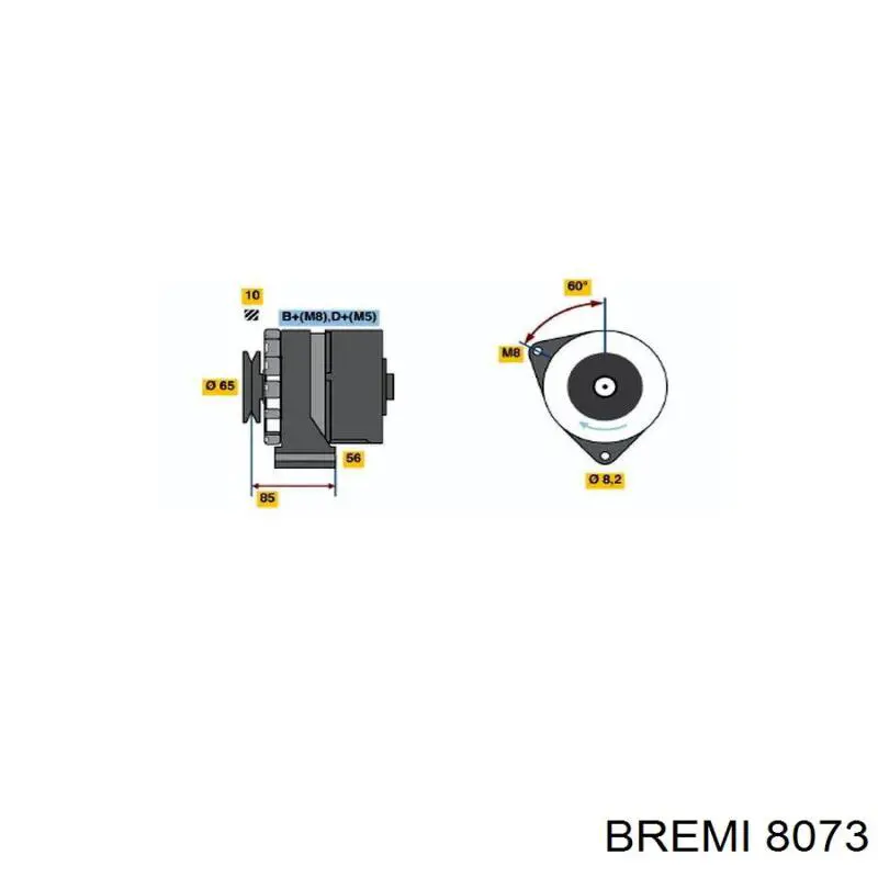 Крышка трамблера 8073 Bremi