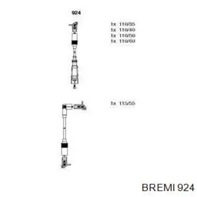 Купить 924 Bremi Провода высокого напряжения