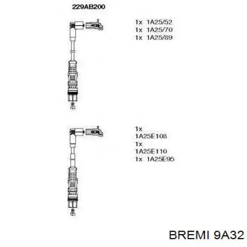 Провода зажигания Bremi 9A32 цена, от 86.61 USD