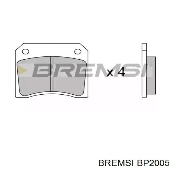 Задние тормозные колодки BP2005 Bremsi