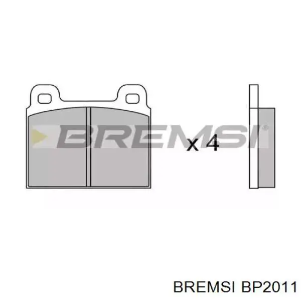 Передние тормозные колодки BP2011 Bremsi