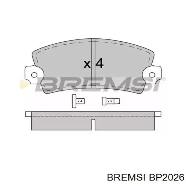 Передние тормозные колодки BP2026 Bremsi