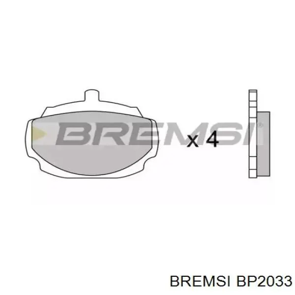 Передние тормозные колодки BP2033 Bremsi