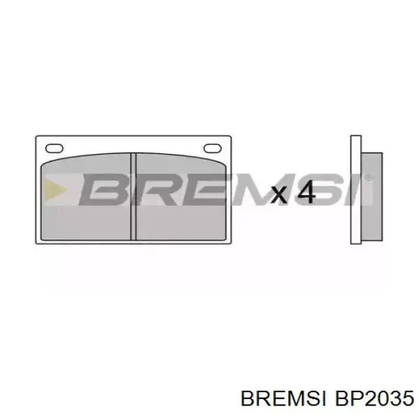 Передние тормозные колодки BP2035 Bremsi