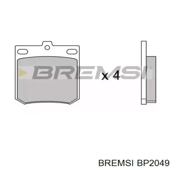 Передние тормозные колодки BP2049 Bremsi