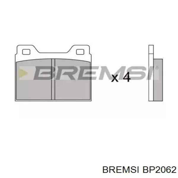 Передние тормозные колодки BP2062 Bremsi