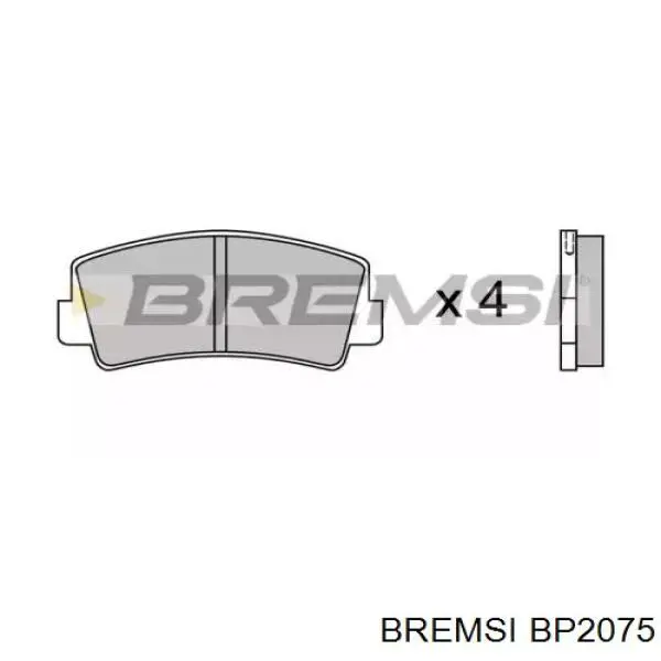 Передние тормозные колодки BP2075 Bremsi