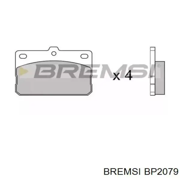 Передние тормозные колодки BP2079 Bremsi