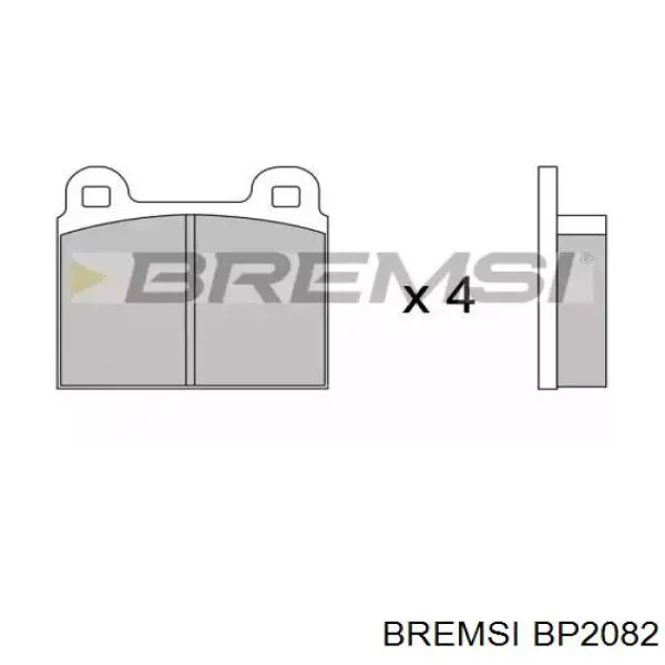 Передние тормозные колодки BP2082 Bremsi