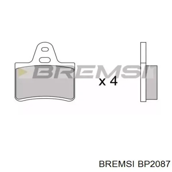 Задние тормозные колодки BP2087 Bremsi