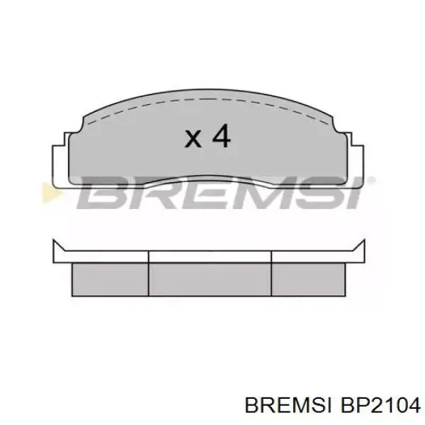 Передние тормозные колодки BP2104 Bremsi