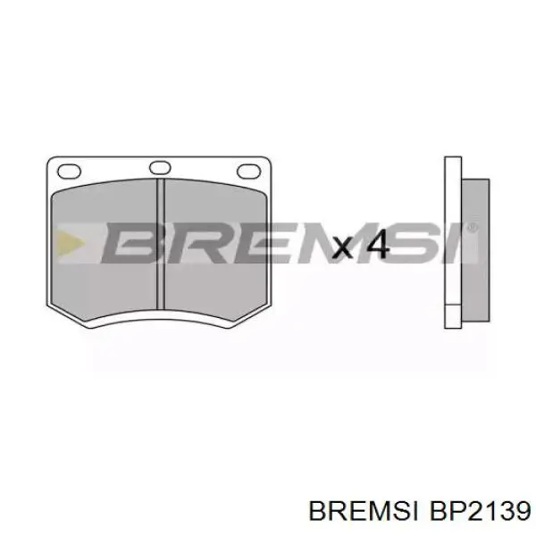 Передние тормозные колодки BP2139 Bremsi