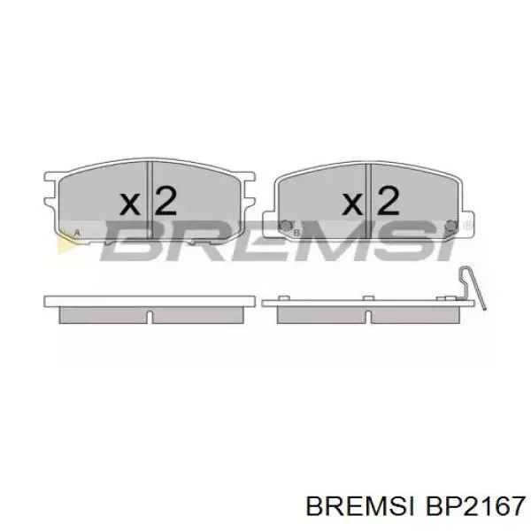 Передние тормозные колодки BP2167 Bremsi