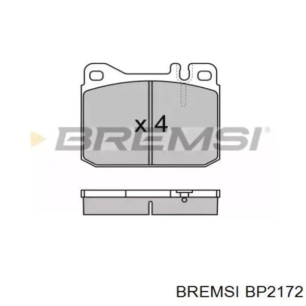 Передние тормозные колодки BP2172 Bremsi