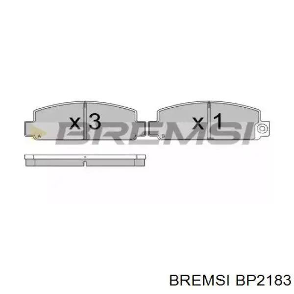 Передние тормозные колодки BP2183 Bremsi