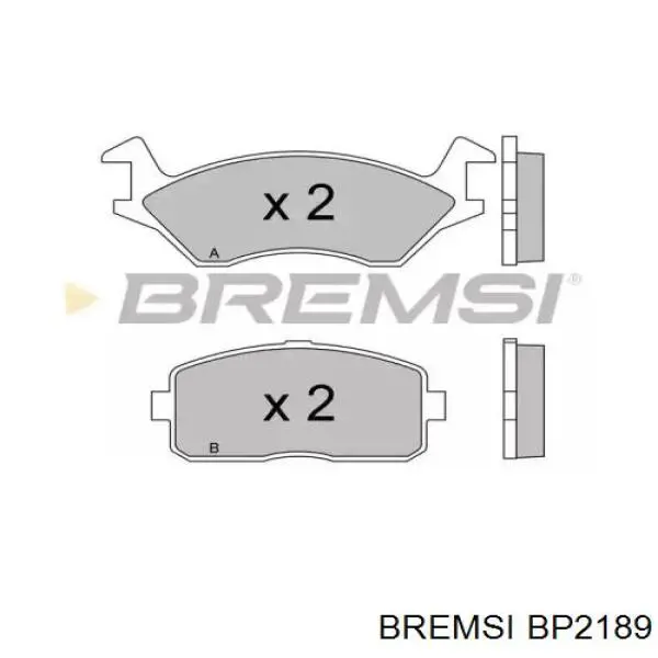 Передние тормозные колодки BP2189 Bremsi