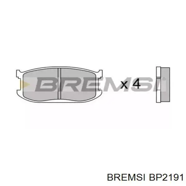 Передние тормозные колодки BP2191 Bremsi