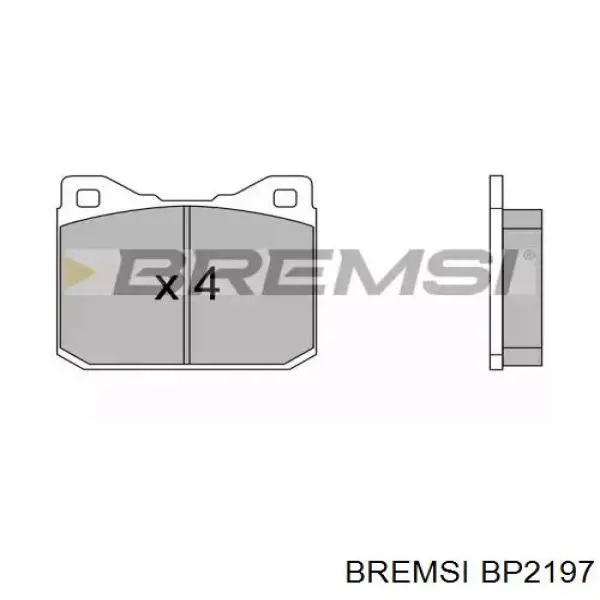 Передние тормозные колодки BP2197 Bremsi