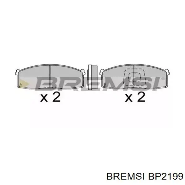 Передние тормозные колодки BP2199 Bremsi